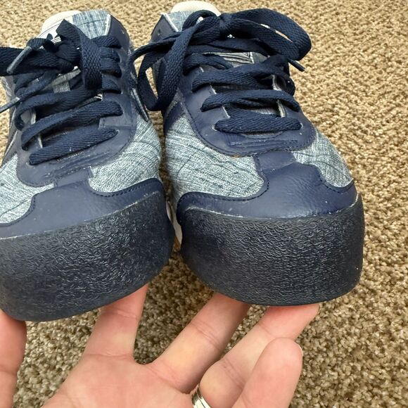 Adidas Samoa Denim Blue/Grey Shoes Mens Size 11 Tennis Walking Low Top - Picture 4 of 13